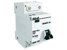 Дифференциальный автоматический выключатель ДИФ102 1 полюс + N, 25А, Тип AC, х-ка C, 30мА | код. 16005DEK | DEKraft 